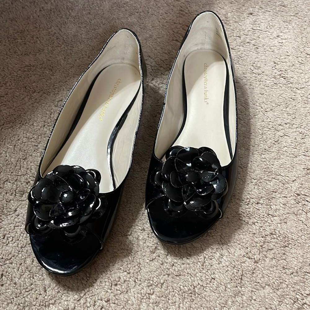 Christopher & Banks black patent leather 9W